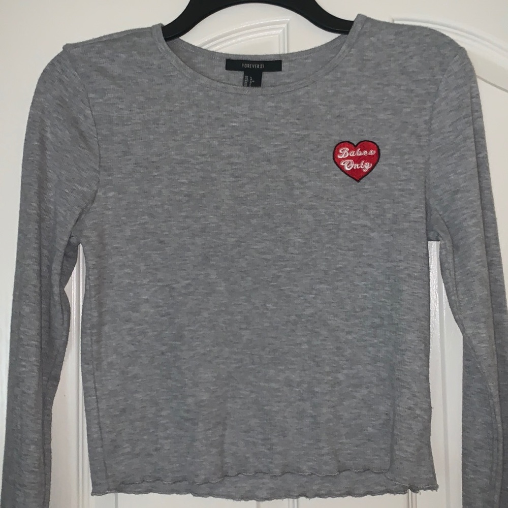 Long sleeve crop top